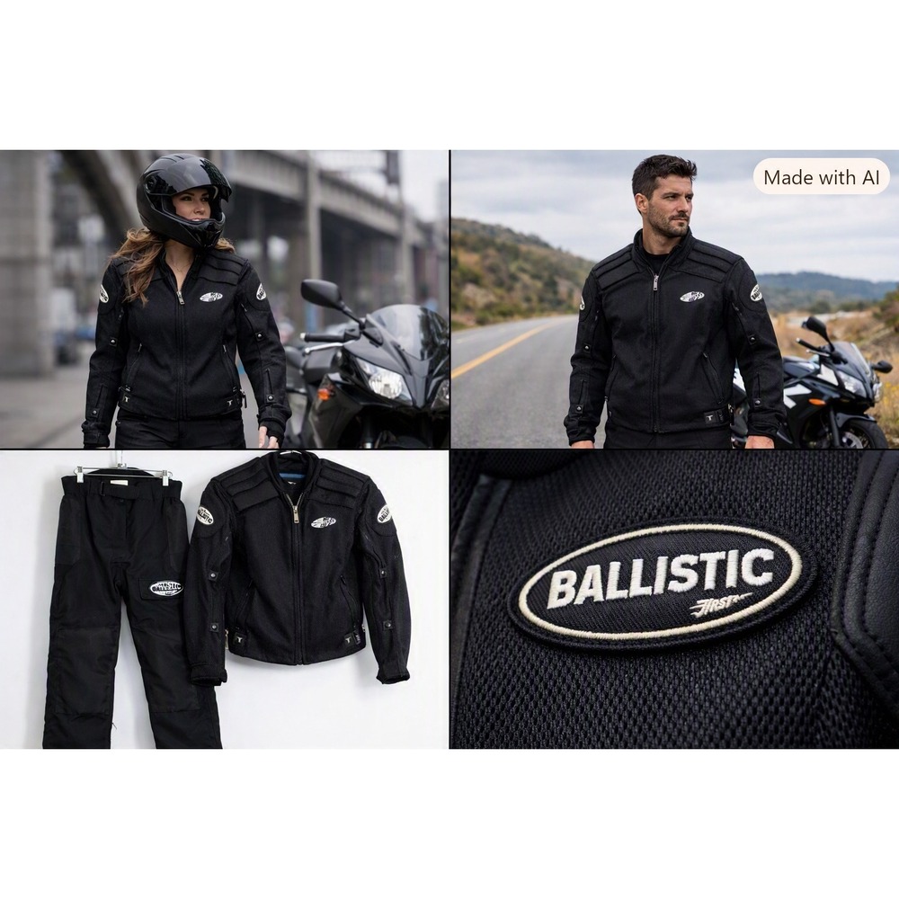Joe Rocket Ballistic Series Jacket (XS) & Pants (MED) Set Mesh Padded Black ***